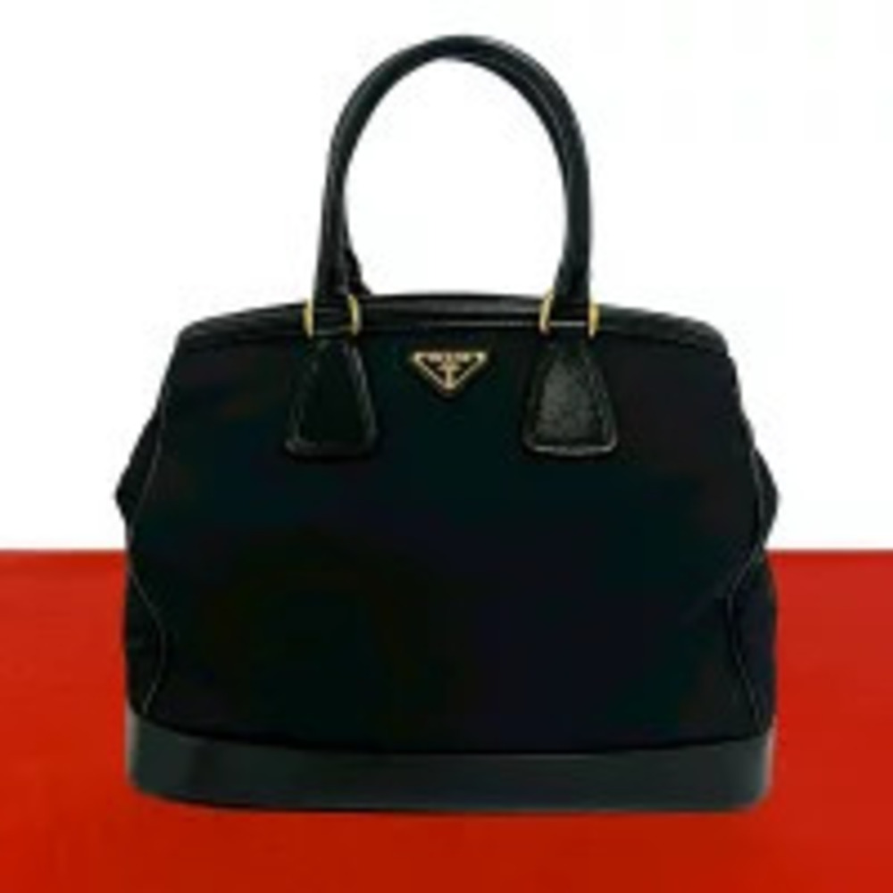 Prada Vitello Daino Leather Tote Bag Black